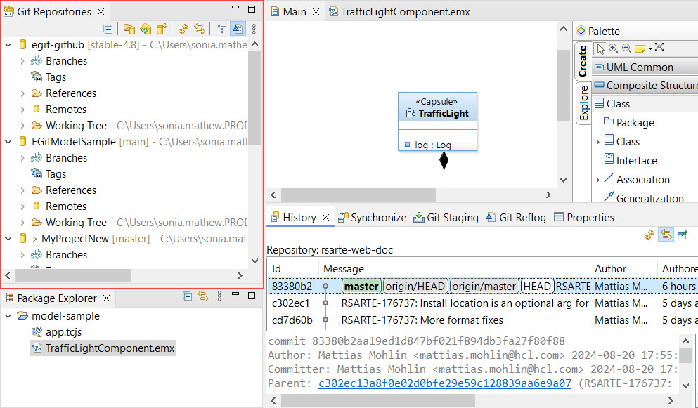 Git Repositories View